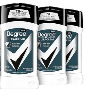 ** Degree Men UltraClear Antiperspirant Deodorant Black + White (3 pack)